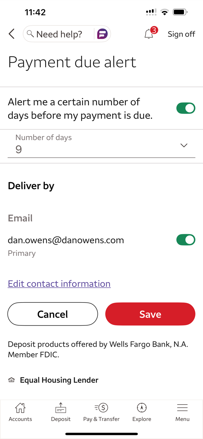 Payment due alert adding a days-before-payment setting to the subscription template.